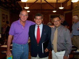 Tom Brown, Good Government Group member and descendent of U.S. President John Adams with Ariel Teran and Anibal Rosales